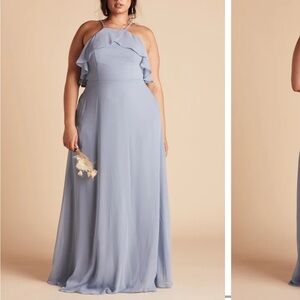 Jules Dress Chiffon Dusty Blue - Birdy Grey